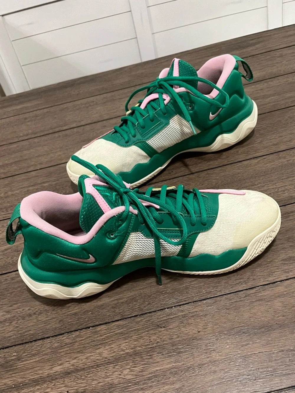 Nike‎ Giannis Immortality 3 Green Pink Coconut Milk Size 9.5 Basketball Sneakers